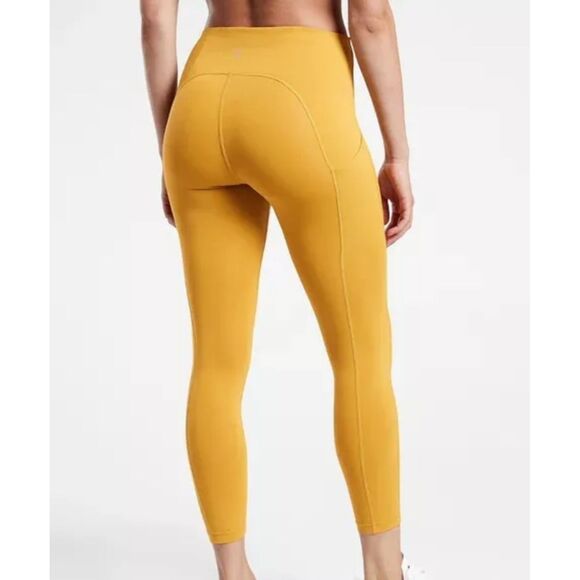 ATHLETA Ultimate Stash Pocket 7/8 High Rise Tight Mustard Yellow, Sz S - Picture 7 of 11